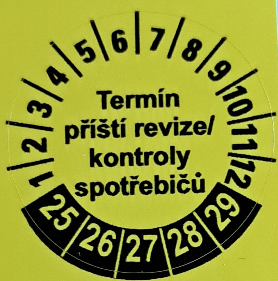 Kontrolní štítky, samoplepky