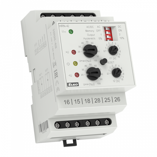 HRN-42 /UNI AC/DC 24-240V Hlídací napěťová relé v 1F