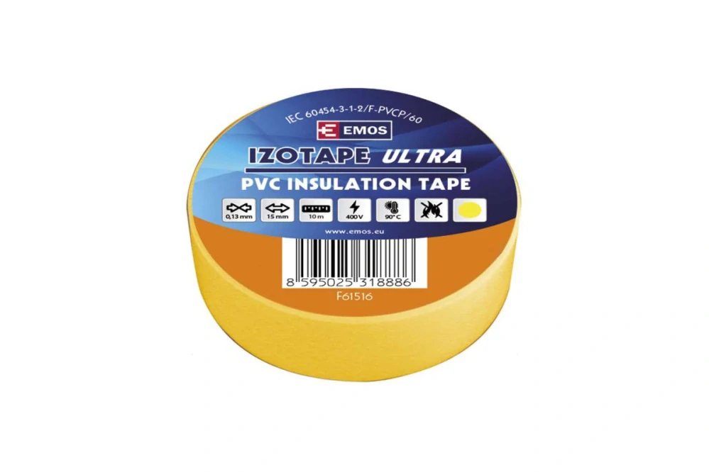 2001151060 F61516 15/10 ZLUTA Izolační páska PVC 15mm / 10m žlutá, Emos