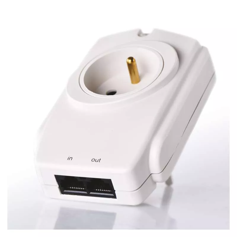 Emos P53893, 918J Přepěťová ochrana 1 zásuvka + RJ45 s LED indikátorem