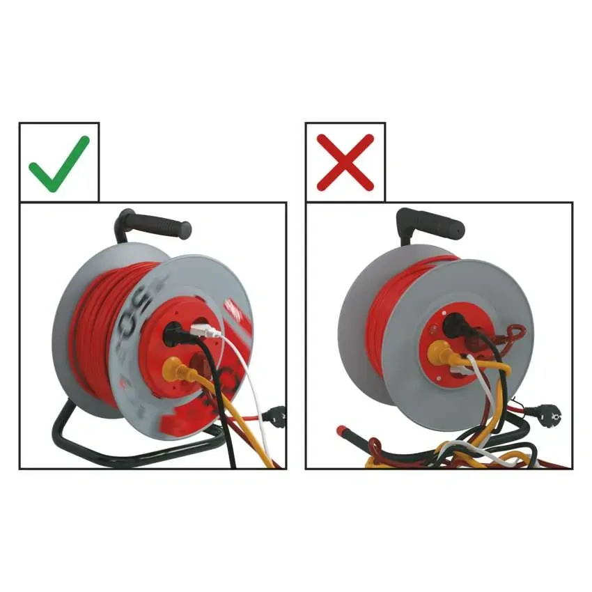 EMOS 1908042510 PVC prodlužovací kabel na bubnu - 4 zásuvky 25m pevný střed P19425P