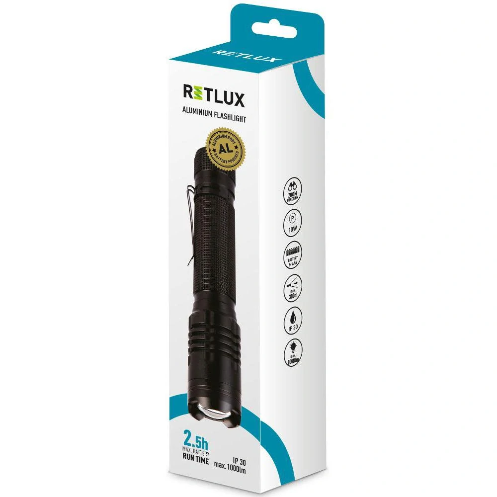 RETLUX RPL 48, SVÍTILNA ALU 10W, černá