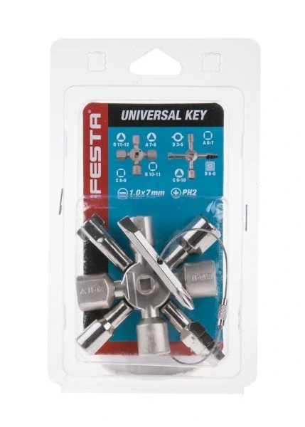 Klíč univerzální k rozvodným skříň, trojdílný. FESTA