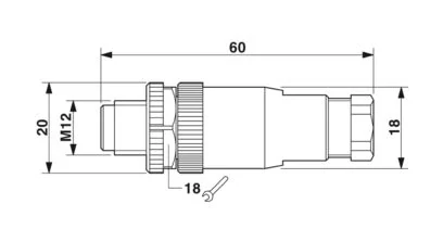 Phoenix Contact 1663116, SACC-M12MS-5CON-PG 7-M - Konektor