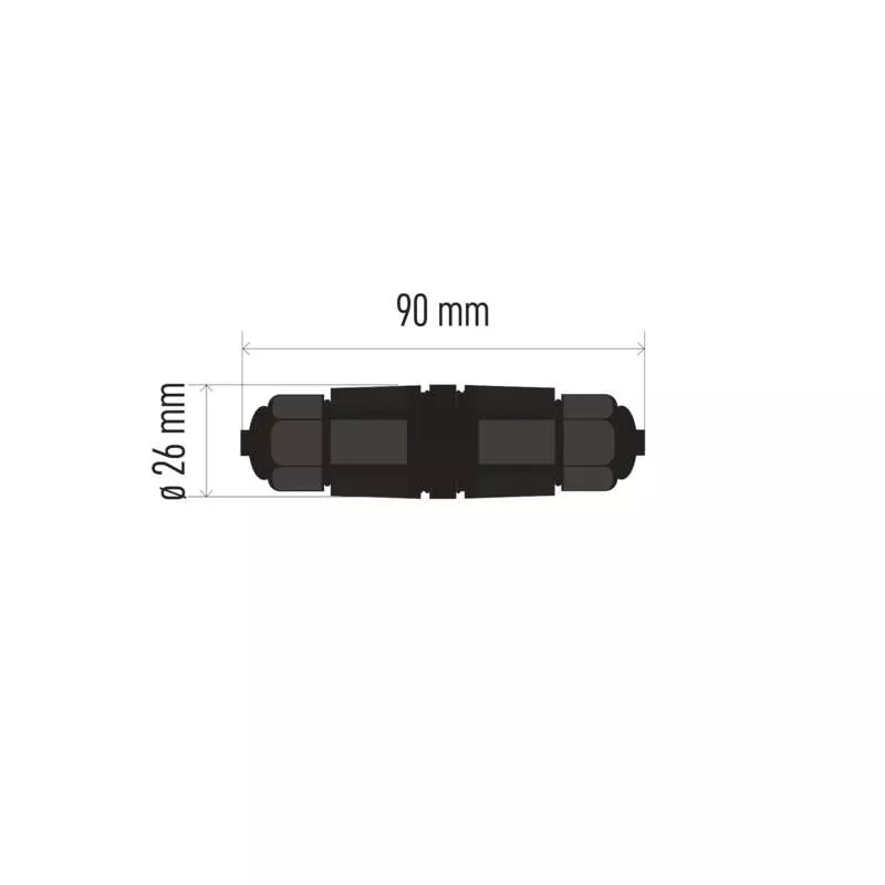 EMOS ZS9010 Kabelová spojka plastová, IP68, šroubová