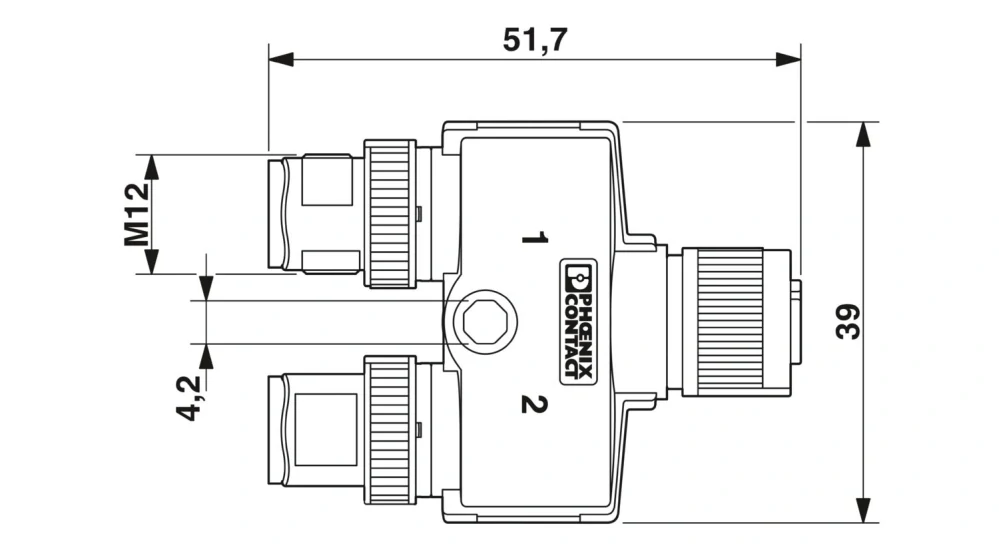 Phoenix Contact 1419946, SAC-5PY-F/2XM VP SH - Rozvodka Y