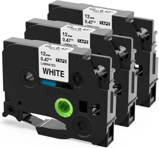 Upwinning, Kompatibilní páska s Brother TZ-231 / TZe-231, 12mm x 8m, černý tisk / bílý podklad