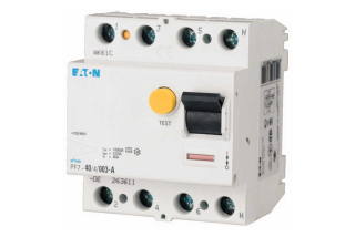 PF7-25/4/003 (263584)  Proudový chránič, 4P, 25A, 30mA, 10kA, typ: AC, EATON