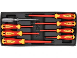 YATO YT-55462, Sada šroubováků elektrikářských + vložka do zásuvky, 1000V, 8ks