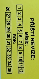 Kontrolní štítek - Příští revize 27 - 35, Arch 10ks 70x30mm