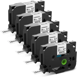 Upwinning, Kompatibilní páska s Brother TZ-241 / TZe-241, 18mm x 8m, černý tisk / bílý podklad