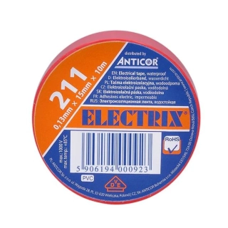 Izolační páska, 15mm x 0,13mm x 10m, červená