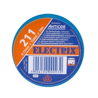 Izolační páska, 15mm x 0,13mm x 10m, modrá